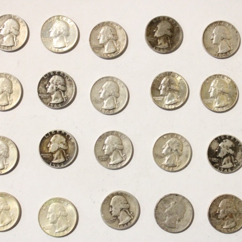 MIXED WASHINGTON QUARTERS (20)