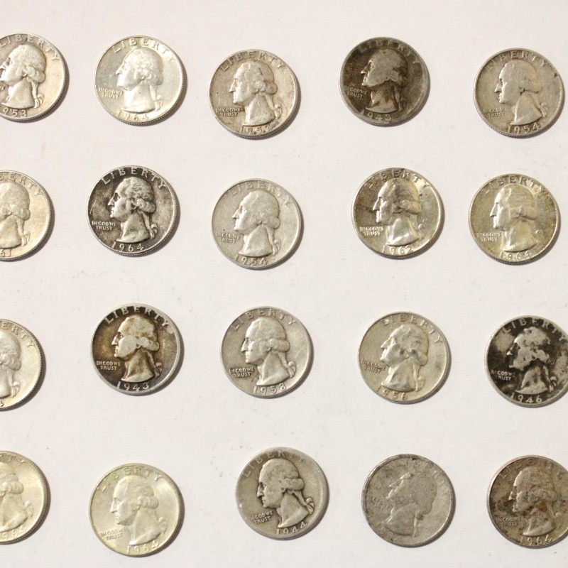 MIXED WASHINGTON QUARTERS (20)