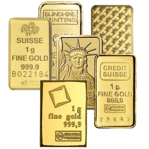 1 GRAM GOLD BAR .999