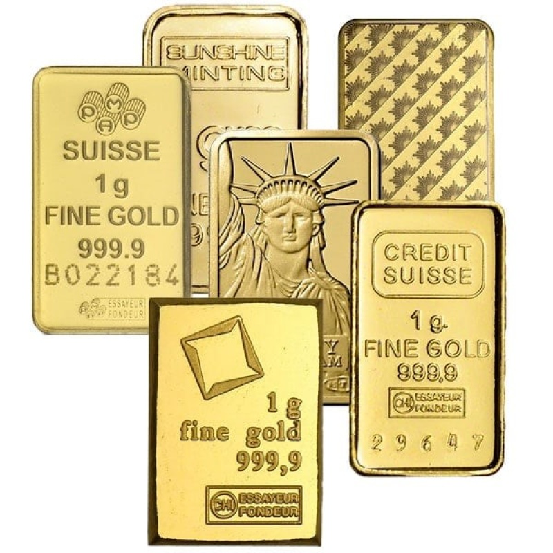 1 GRAM GOLD BAR .999