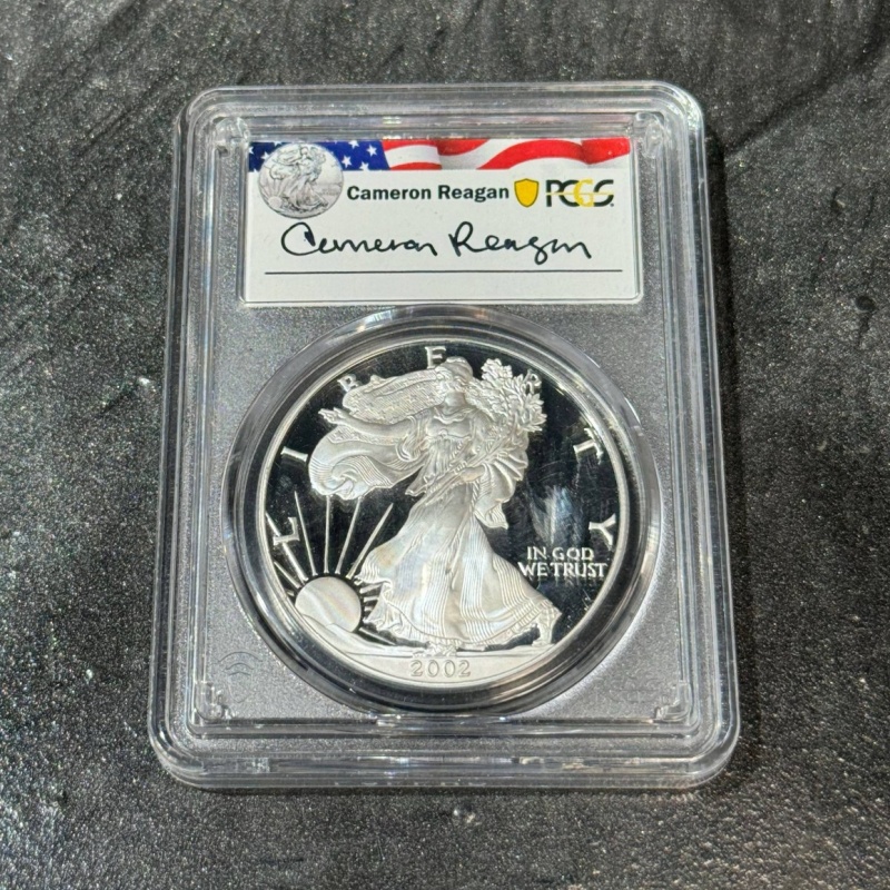 2002 W Silver Eagle Dollar PCGS PR69DCAM - Reagan Legacy Series
