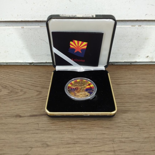 2015 US Silver Eagle Walking Liberty State Flag Arizona #63 of 200
