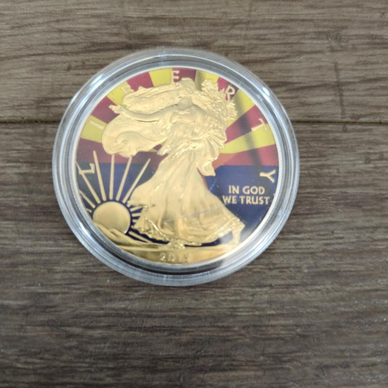 2015 US Silver Eagle Walking Liberty State Flag Arizona #63 of 200